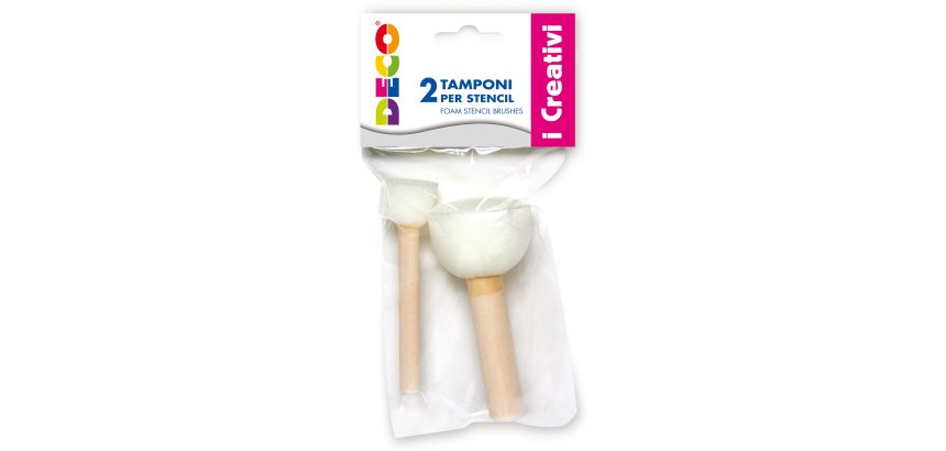 Tampone in spugna per stencil - ø 2- 4 cm - Deco - blister 2 pezzi