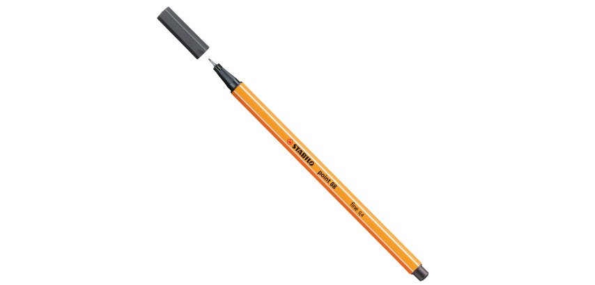 Fineliner Point 88 - tratto 0,4 mm - grigio nerastro 97 - Stabilo