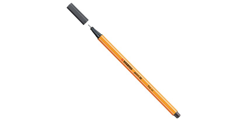 Fineliner Point 88 - tratto 0,4 mm - grigio nerastro 97 - Stabilo