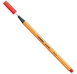 En_rotulador stabilo punta de fib ra point 88 bermellon punta fina 0,4mm