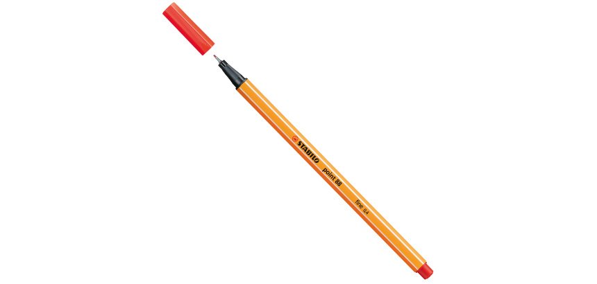 Fineliner Point 88 - tratto 0,4 mm  - rosso chiaro 48 - Stabilo