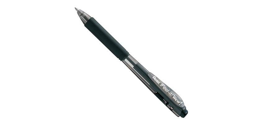 Penna a sfera a scatto Feel It Wow! - punta 1,0 mm - nero - Pentel
