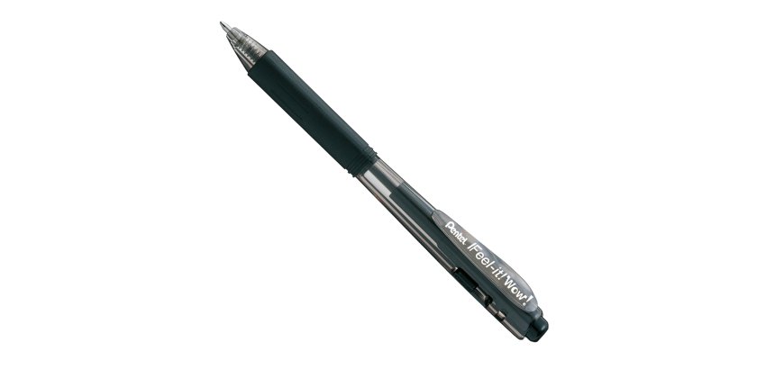 Penna a sfera a scatto Feel It Wow! - punta 1,0 mm - nero - Pentel
