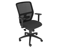 Seduta operativa ergonomica Kemper A - braccioli regolabili - nero - Unisit