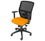 Seduta operativa ergonomica Kemper A - braccioli regolabili - arancio - Unisit