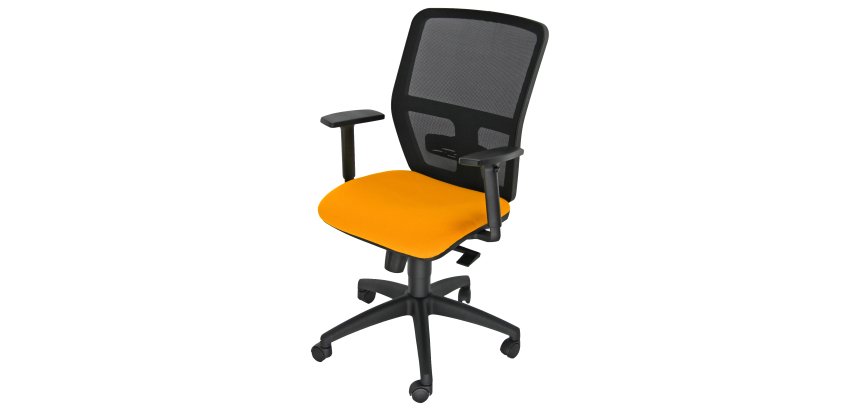 Seduta operativa ergonomica Kemper A - braccioli regolabili - arancio - Unisit