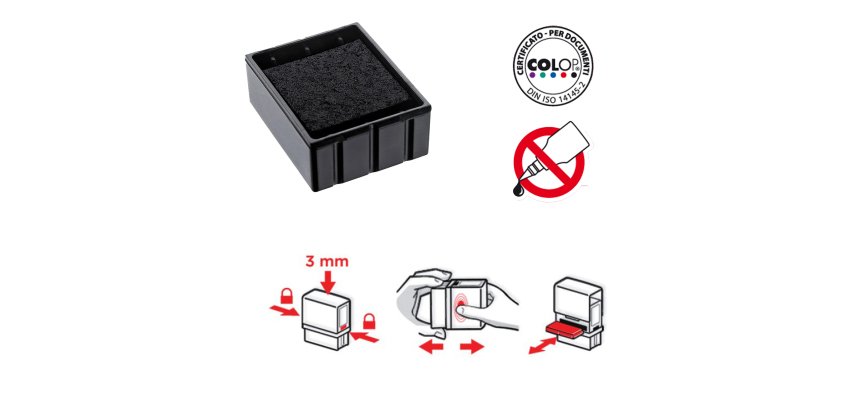 Tampone di ricambio E/Q30 - nero - Colop