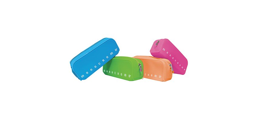 Bustina silicone Soft Touch Monocromo - 80x200x60 mm - colori assortiti fluo - Pigna