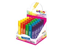 Colla glitter - 10,5 ml - colori assortiti pastello - Deco - display 30 pezzi