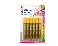 Blister colla glitter - 10,5 ml - oro - Deco - conf. 6 pezzi