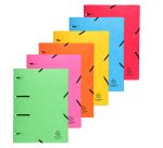 Europa Elasticated Pressboard 3 Flap Folder Punchy A4 - Assorted colours