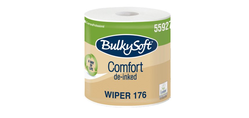 Bobina asciugatutto Comfort - 2 veli - 24 cm x 176 mt - 18 gr - diametro 25 cm - microgoffrata - bianco - BulkySoft