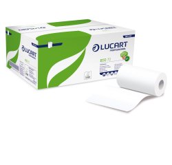 Asciugamani in rotolo Eco 70 - Mini - 2 veli - goffratura micro+ - 18,5 gr - diametro 13 cm - 22,8 cm x 70 mt - bianco - Lucart