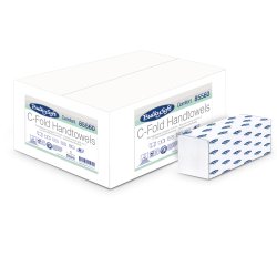 Asciugamani piegati a C Comfort - 2 veli - goffratura micro - 18 gr - 23x31 cm - bianco - BulkySoft - conf. 153 pezzi