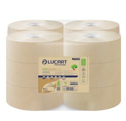 Carta igienica EcoNatural Mini Jumbo - 9,1 cm x 150 mt - 15,5 gr - diametro 18 cm - Lucart