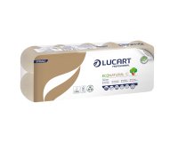 Carta igienica EcoNatural - 9,5 cm x 19,8 mt - 15 gr - diametro 10 cm - 180 strappi - Lucart - pacco 10 rotoli