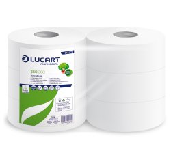 Carta igienica Eco Maxi Jumbo - 2 veli - 16,5 gr - 9,1 cm x 360 mt - diametro 25,5 cm - 360 mt - Lucart