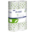 Carta igienica Eco - 2 veli - 16,5 gr - diametro 10,2 cm - 9,8 cm x 22 mt - 200 strappi - Lucart - pacco 6 rotoli fascettati singolarmente