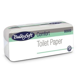 Carta igienica Comfort - 2 veli - 16 gr - diametro 10,5 cm - 9,5 cm x15,2 mt -145 strappi - BulkySoft - pacco 10 rotoli