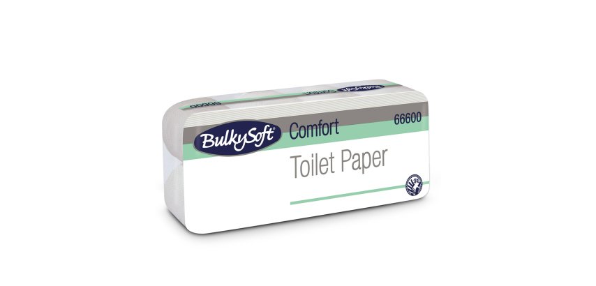 Carta igienica Comfort - 2 veli - 16 gr - diametro 10,5 cm - 9,5 cm x15,2 mt -145 strappi - BulkySoft - pacco 10 rotoli