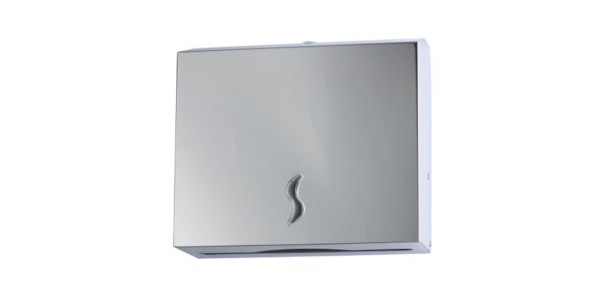 Distributore asciugamani piegati C/Z - Brinox - 28x10,2x26,5 cm - acciaio inox - capacità 200 fogli - grigio - Medial