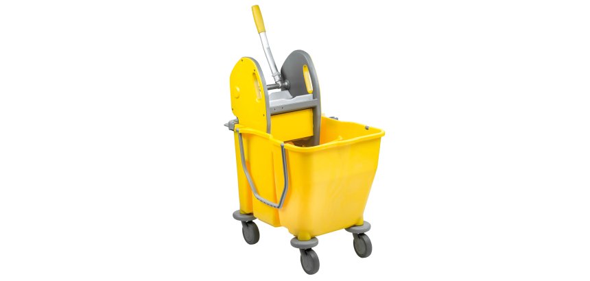 Carrello per pulizie Pressduo - 30 L - 60 x 36 x 82 cm - giallo - Medial