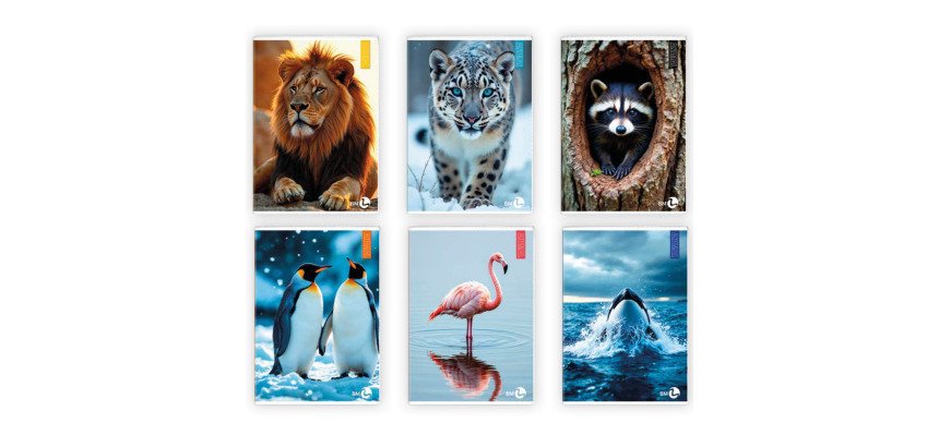 Maxiquaderno Animal fantasia - A4 - 40+2 fogli - 80gr - rigo di 1a - BM