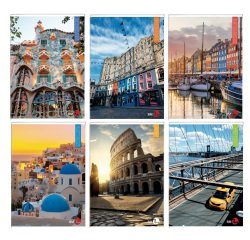 Maxiquaderno Città fantasia - A4 - 40+2 fogli - 80gr - 5mm c/margine - BM