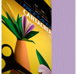 Cartoncino CartaCrea - 35x50cm - 220gr - violetto - Fabriano -  blister 10 fogli