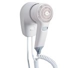 Asciugacapelli da hotel Yul Basic - aggancio frontale - 9,1x14,7x15 cm - 1200 W - 220/240 V - ABS - bianco - Medial