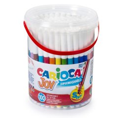 Pennarelli Joy - punta fine - colori assortiti - Carioca - Barattolo 100 pezzi