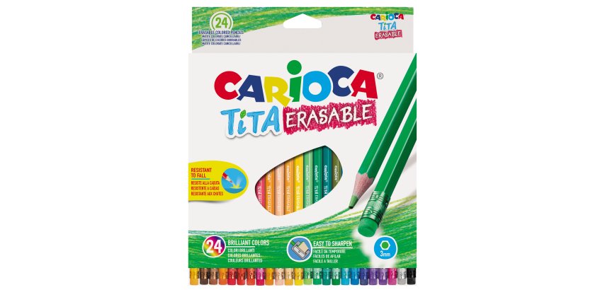 Pastelli Tita cancellabile - Carioca - astuccio 24 pezzi