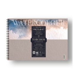 Blocco Watercolour Torchon - 21x29,7cm - 12 fogli - 300gr - spiralato - Fabriano