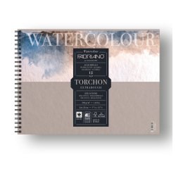 Blocco Watercolour Torchon - 24 x 32 cm - 12 fogli - 300 gr - spiralato - Fabriano