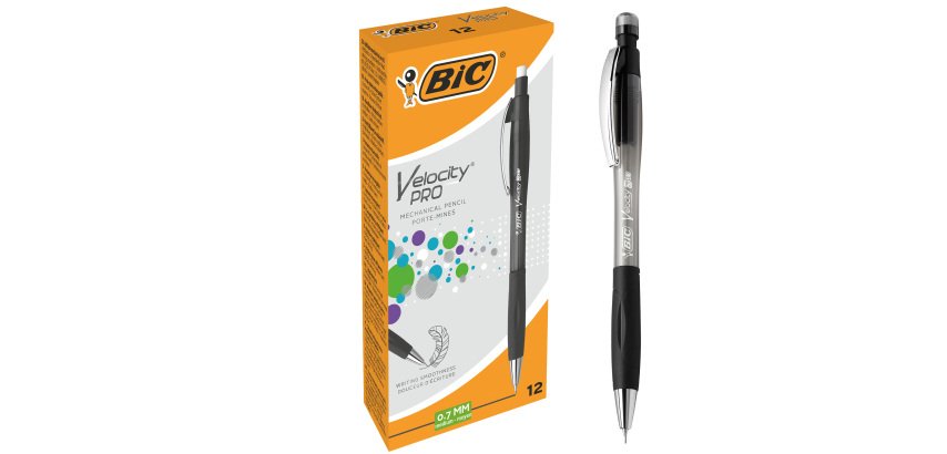 Portamine Velocity Pro - mina 0,7mm - fusto nero - Bic - conf. 12 pezzi