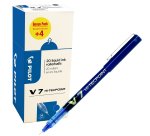 Roller con cappuccio Hi Tecpoint V7 - punta 0,7mm - blu  - Pilot - conf. 16 + 4 pezzi