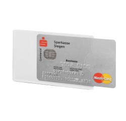 Tasca porta carte di credito RFID Secure - PPL - 5,4x8,7 cm - trasparente/argento - Durable