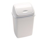 Pattumiera con coperchio basculante Rif Basic - 36x29x55 cm - 35 L - bianco - Medial