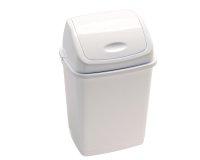 Pattumiera con coperchio basculante Rif Basic - 36x29x55 cm - 35 L - bianco - Medial