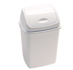 Pattumiera con coperchio basculante Rif Basic - 36x29x55 cm - 35 L - bianco - Medial