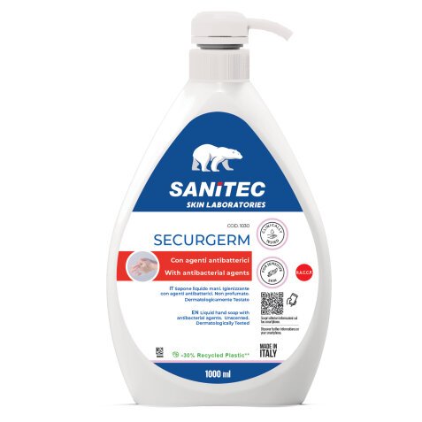 Sapone liquido Securgerm - con antibatterico - dispenser 1 L - Sanitec