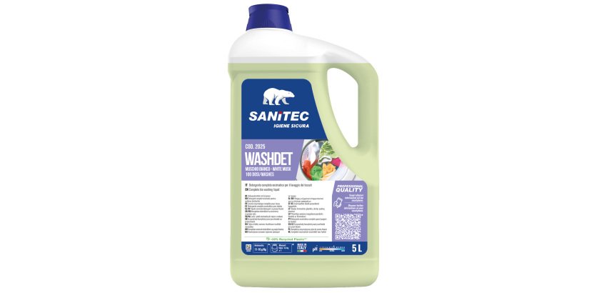 Detersivo liquido Lavatrice Washdet Muschio  Bianco- 5 L - Sanitec