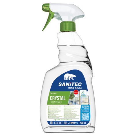 Detergente Green Power Vetri - Sanitec - trigger da 750 ml