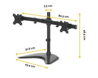 Braccio porta monitor Doppio Freestanding - Fellowes