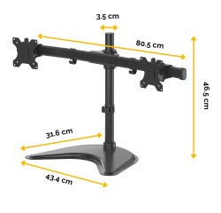 Braccio porta monitor Doppio Freestanding - Fellowes