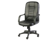 Poltrona direzionale Detroit HC4418H - con ruote e braccioli - nero - Serena Group