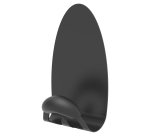 Appendiabiti magnetico - 8 x 7,5 x 11,5 cm - 1 posto - nero - Alba