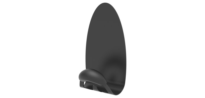 Appendiabiti magnetico - 8 x 7,5 x 11,5 cm - 1 posto - nero - Alba