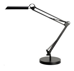Lampada da tavolo Swingo - a led - con base e morsetto - 44 x 34,5 x 13,5 cm - 10 W - nero - Unilux