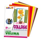 Carta velina - 50 x 76 cm - 20 gr - 5 colori caldi - Deco - busta 25 fogli